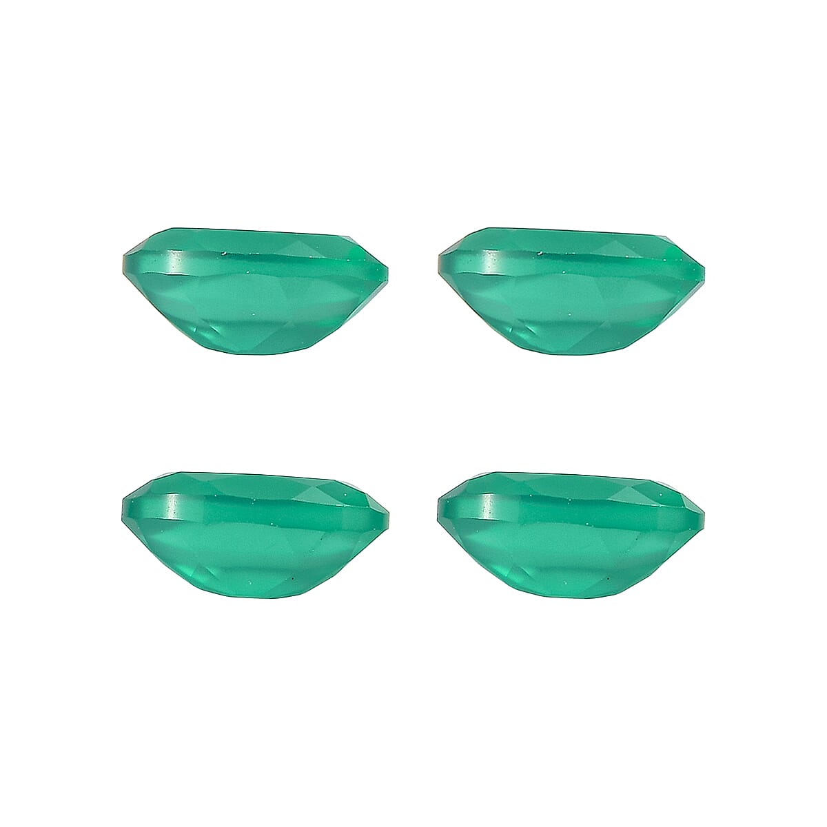 Set Of 4 Green Onyx Oval Cut Cut 5X3 mm Gemstone, 0.79 Ct 8499238 2