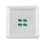 Set Of 4 Green Onyx Oval Cut Cut 5X3 mm Gemstone, 0.79 Ct