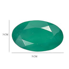 Set Of 4 Green Onyx Oval Cut Cut 5X3 mm Gemstone, 0.79 Ct