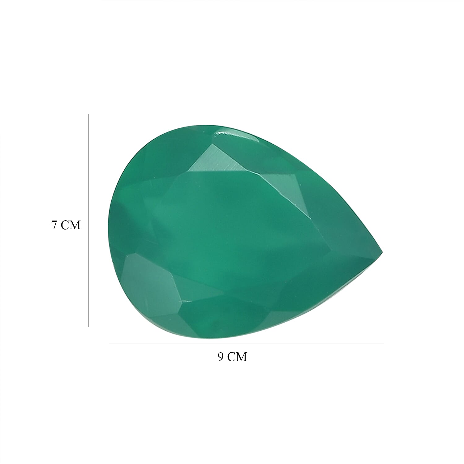 Set Of 4 Green Onyx Pear 9X7 mm Gemstone, 5.94 Ct 8499242 4