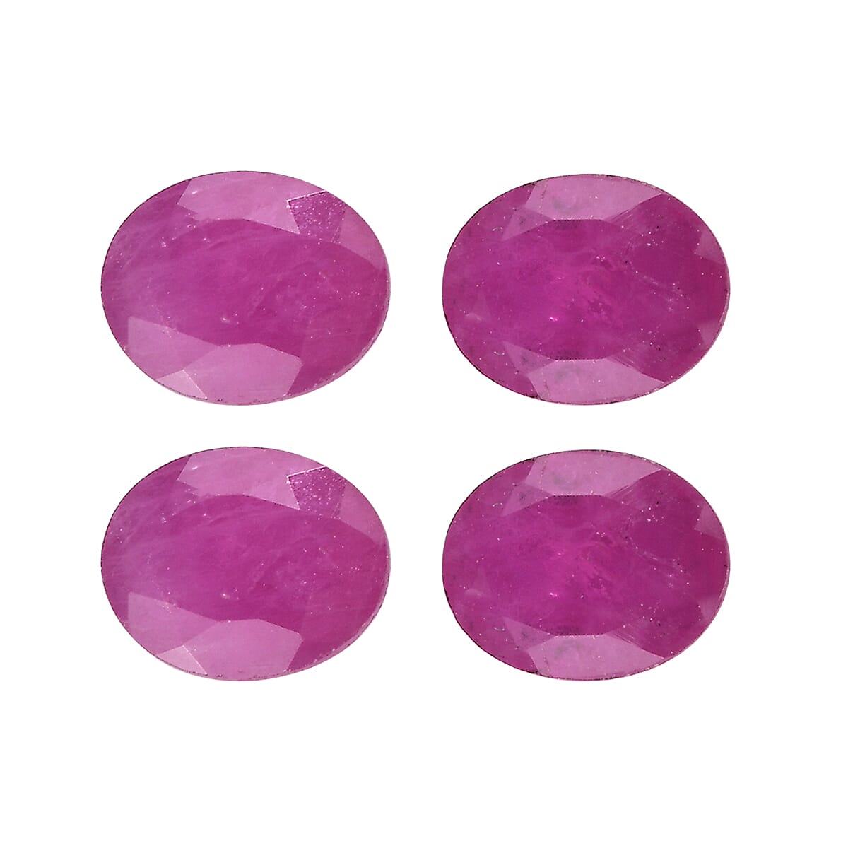 Set Of 4 Raipur Ruby Oval Cut Cut 5X4 mm Gemstone, 1.93 Ct 8499385 0