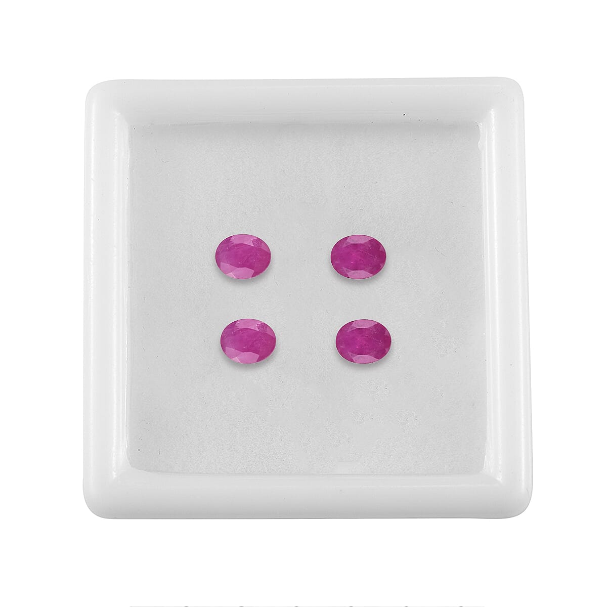 Set Of 4 Raipur Ruby Oval Cut Cut 5X4 mm Gemstone, 1.93 Ct 8499385 3