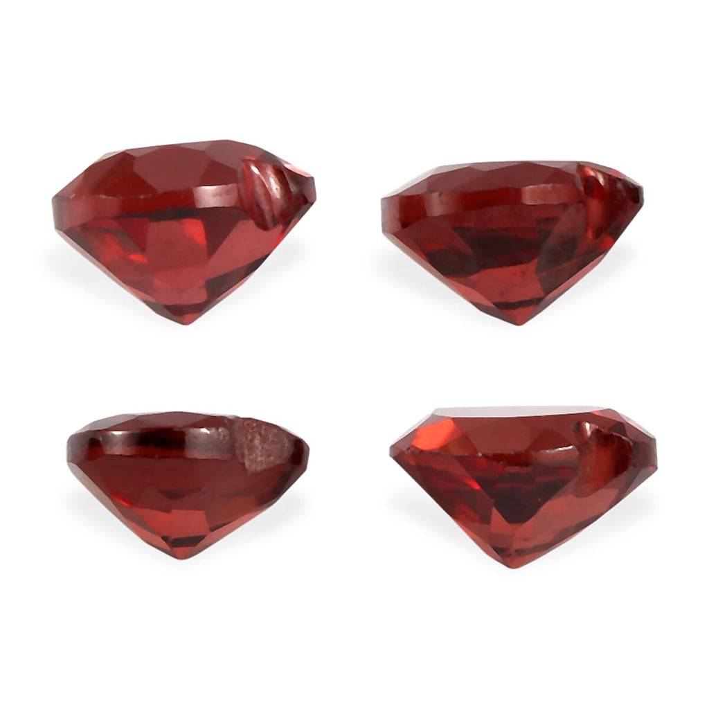 Set Of 4 Red Garnet Heart 5 mm Gemstone, 2.15 Ct