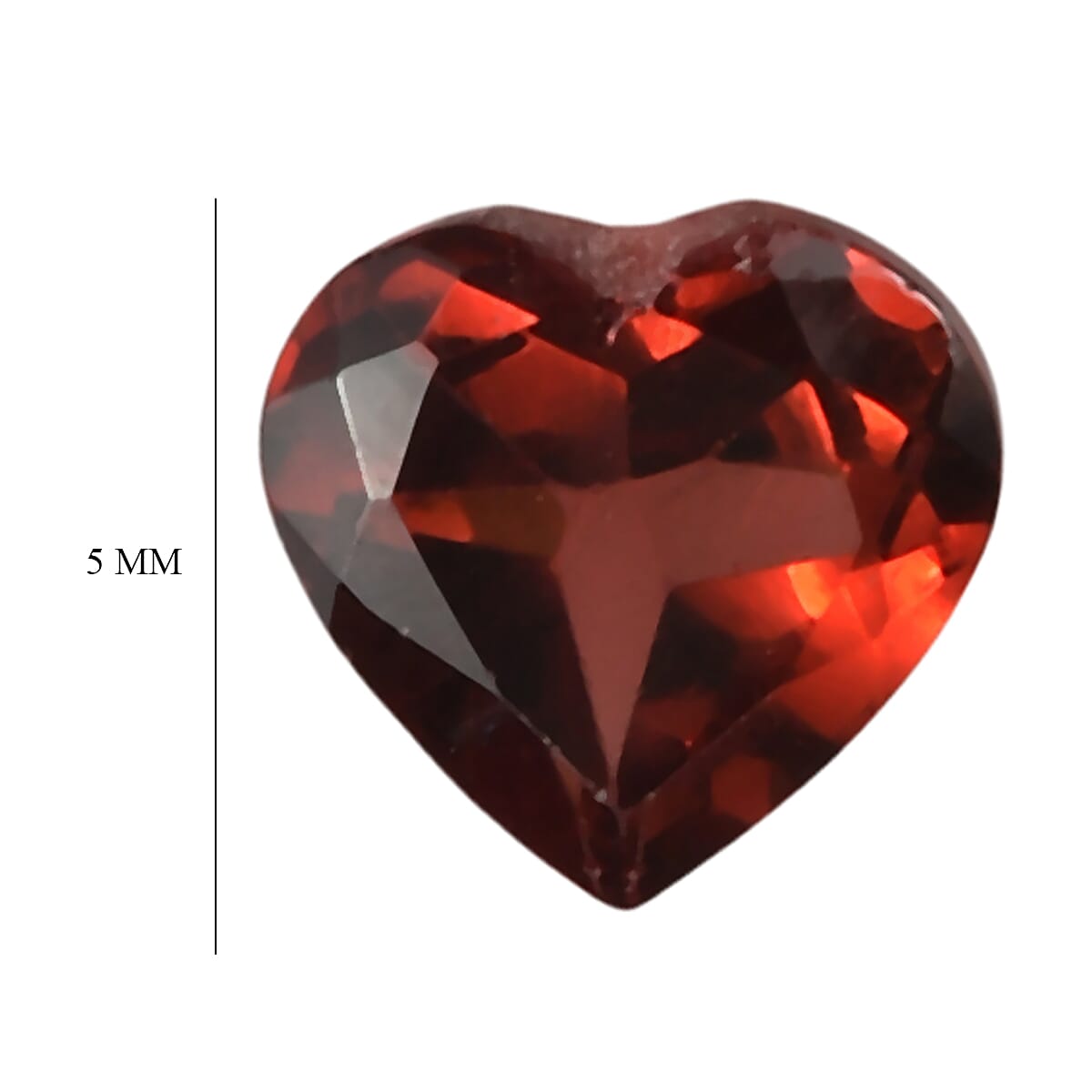 Set Of 4 Red Garnet Heart 5 mm Gemstone, 2.15 Ct 8511548 5