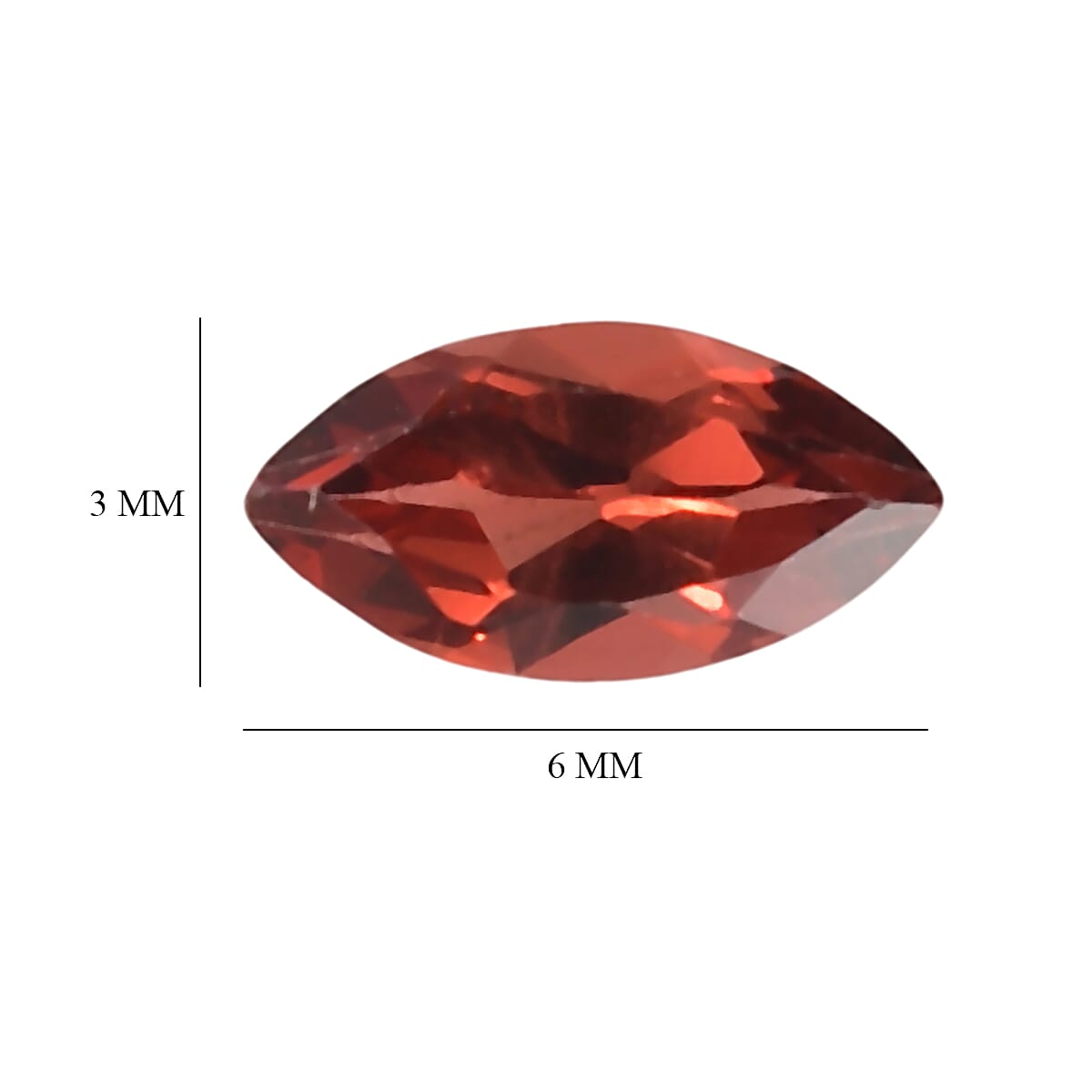Set Of 4 Red Garnet Marquee 6X3 mm Gemstone, 1.24 Ct V32513989 5