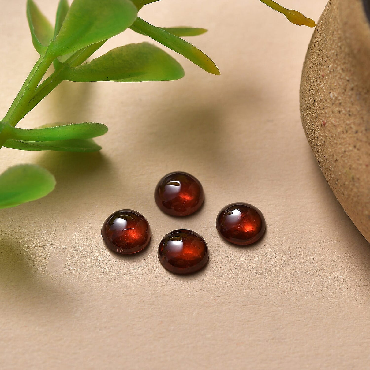 Set Of 4 Red Garnet Round 5 mm Gemstone, 2.12 Ct 8511553 2