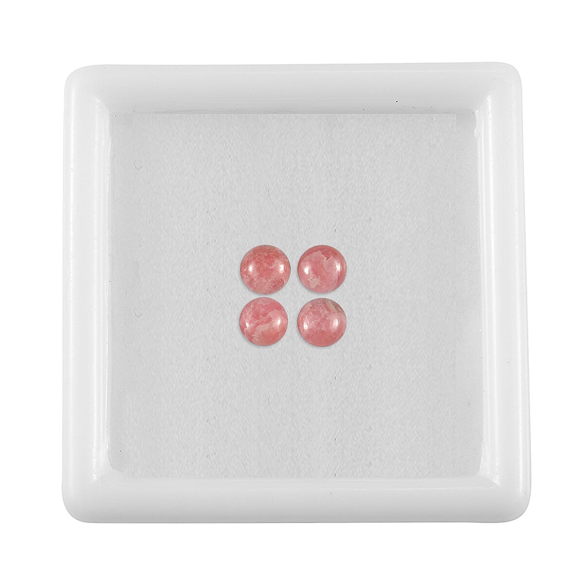 Set Of 4 Rhodochrosite Round 6 mm Gemstone, 4.59 Ct V32528007 4