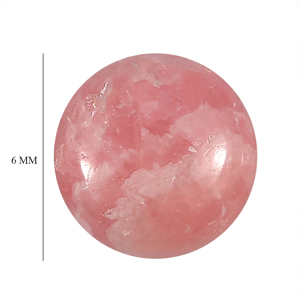 Set Of 4 Rhodochrosite Round 6 mm Gemstone, 4.59 Ct V32528007 5