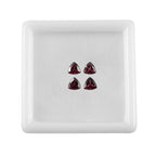 Set Of 4 Rhodolite Garnet Trillion 4.5 mm Gemstone, 1.64 Ct