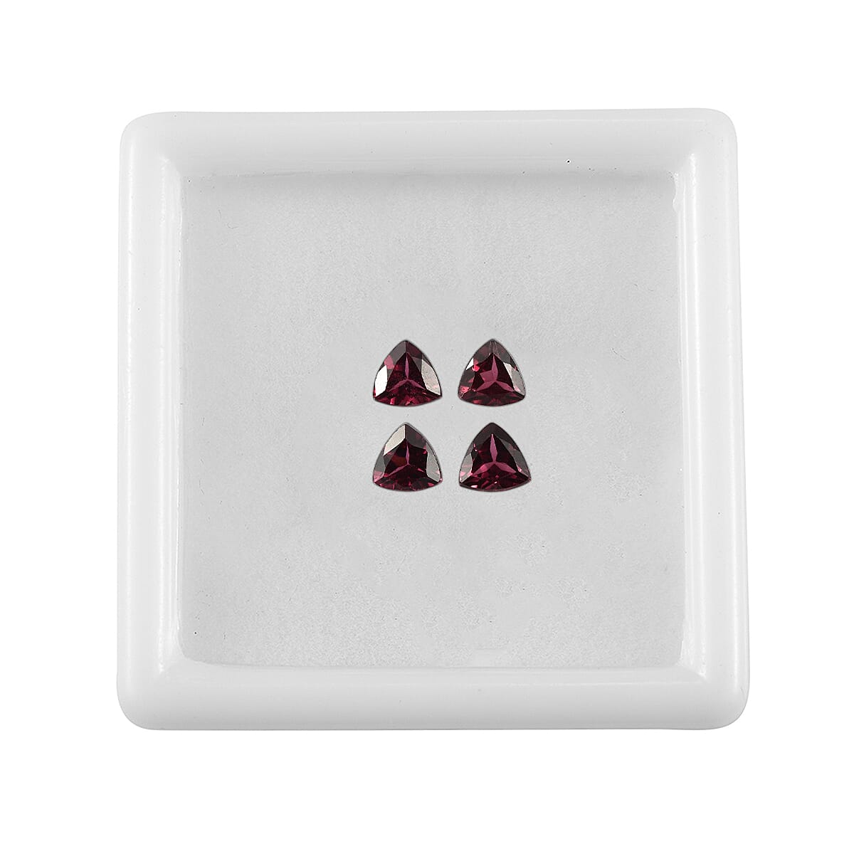 Set Of 4 Rhodolite Garnet Trillion 4.5 mm Gemstone, 1.64 Ct V32606136 4