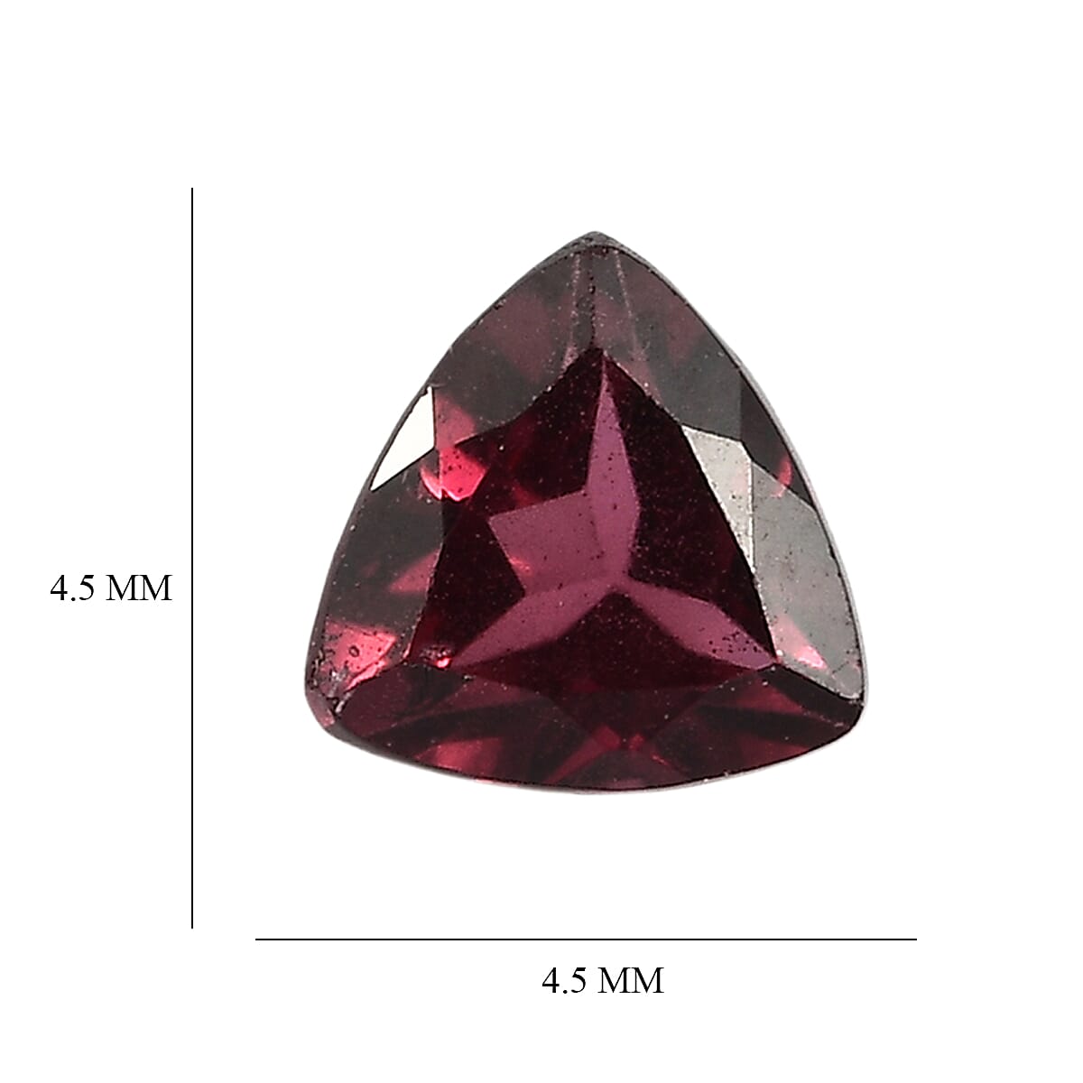 Set Of 4 Rhodolite Garnet Trillion 4.5 mm Gemstone, 1.64 Ct V32606136 5