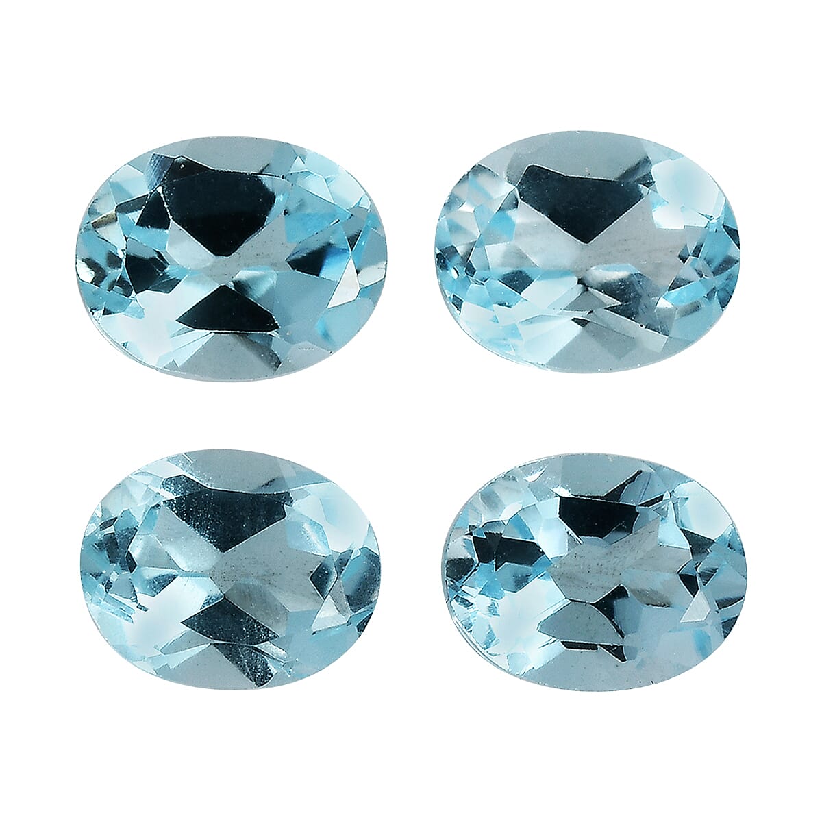 Set Of 4 Skyblue Topaz Oval Cut Cut 5X4 mm Gemstone, 1.7 Ct V32701178 0