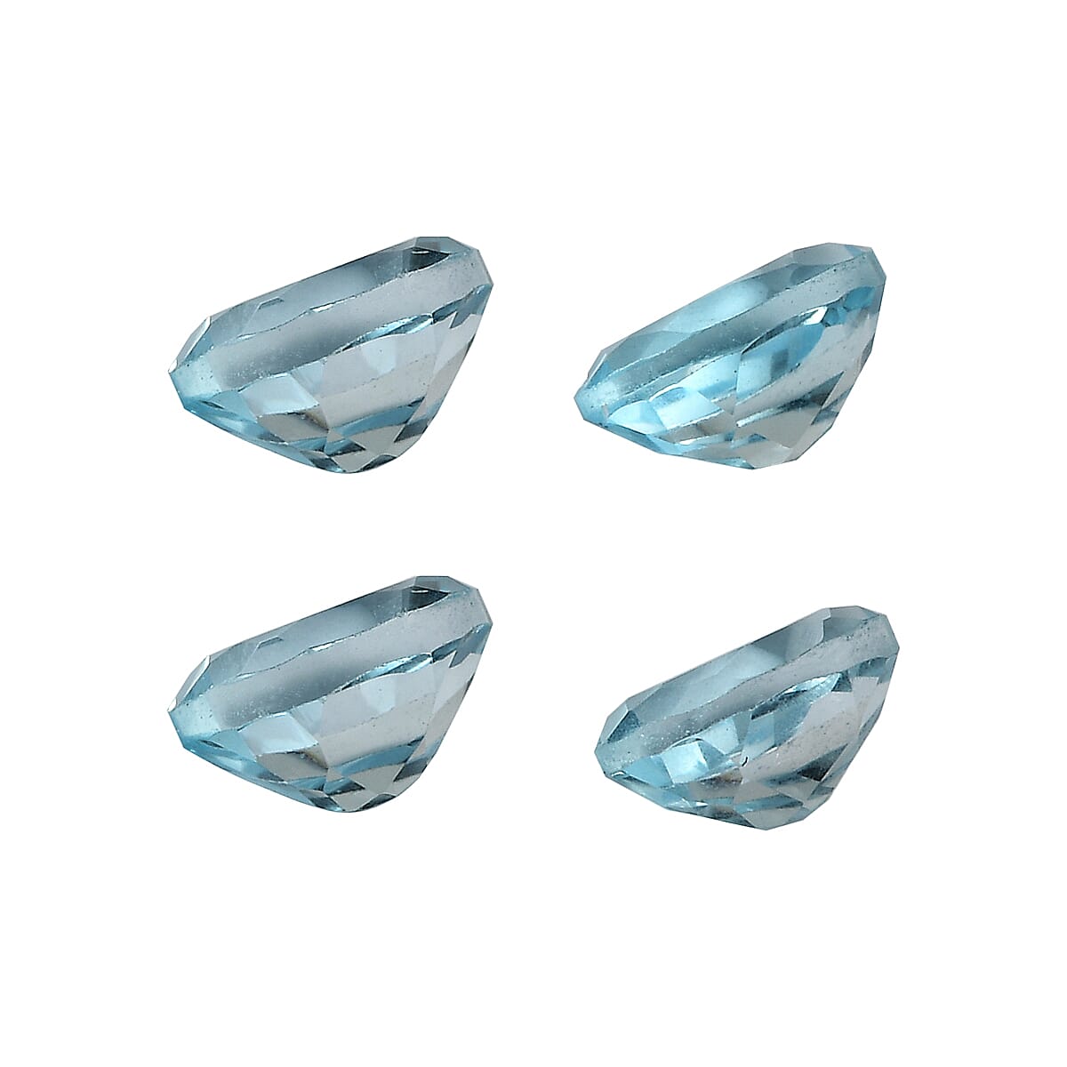 Set Of 4 Skyblue Topaz Oval Cut Cut 5X4 mm Gemstone, 1.7 Ct V32701178 2