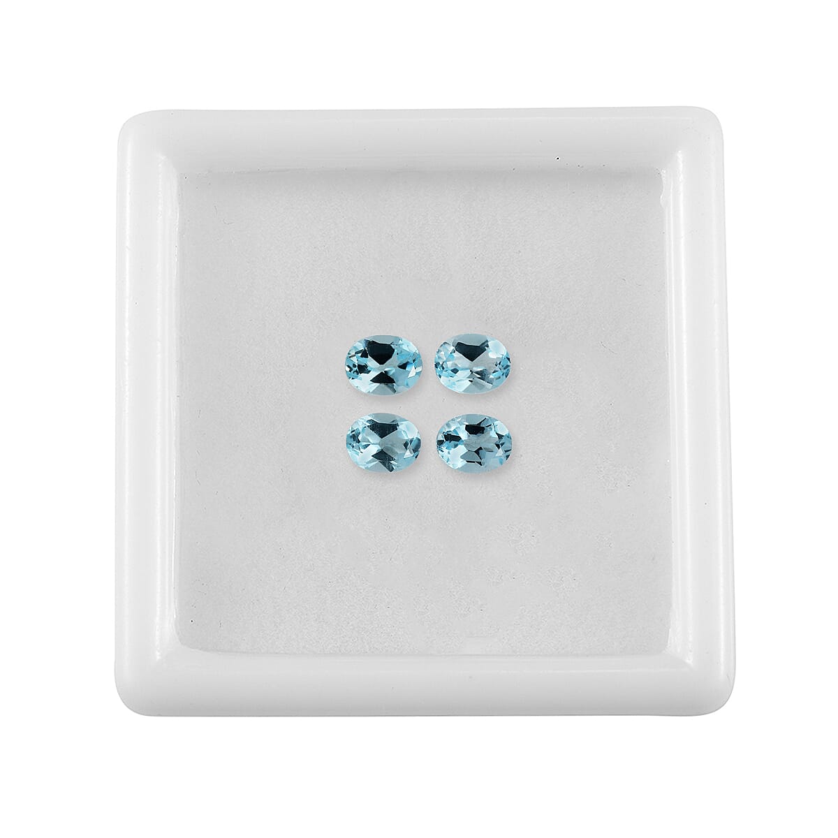 Set Of 4 Skyblue Topaz Oval Cut Cut 5X4 mm Gemstone, 1.7 Ct V32701178 3
