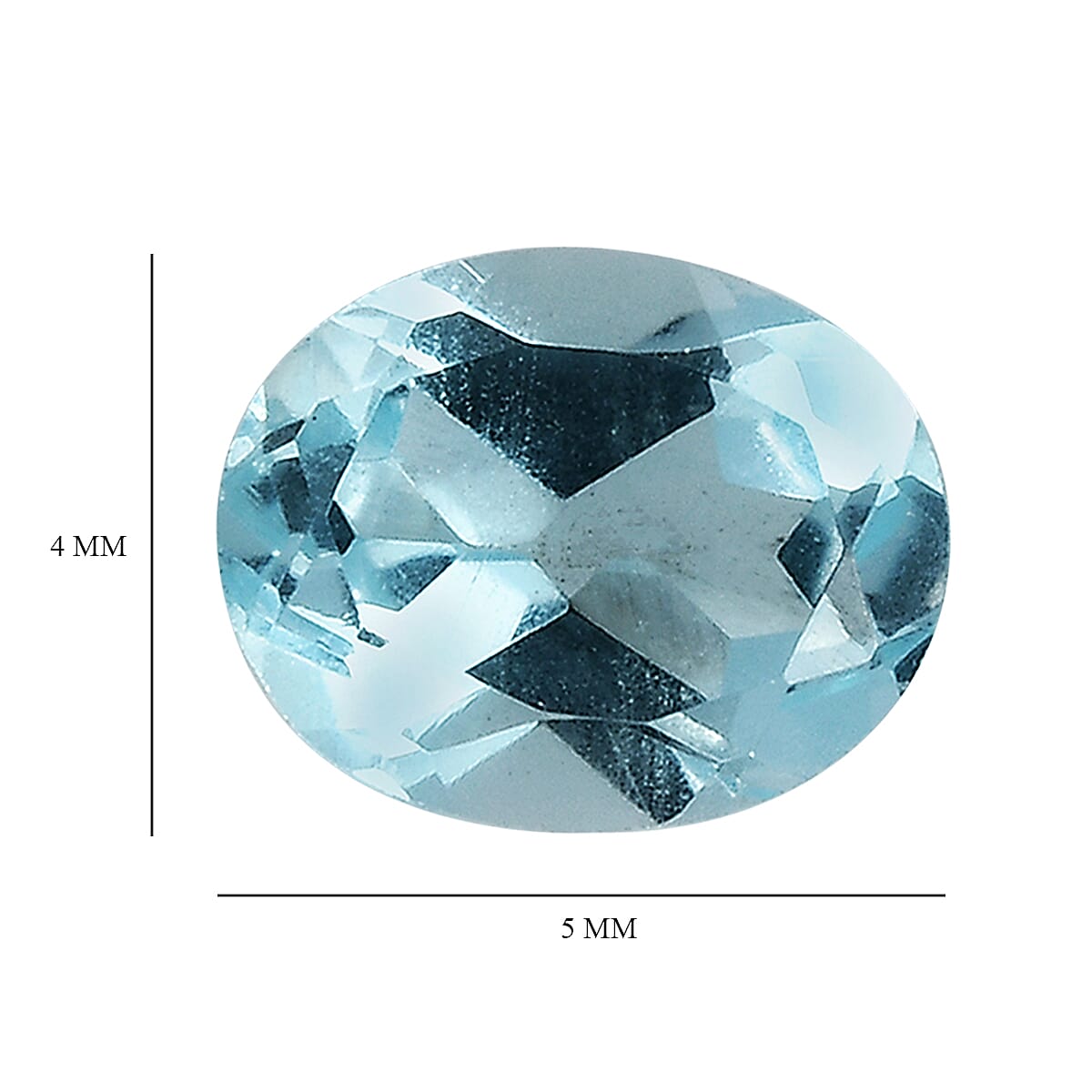 Set Of 4 Skyblue Topaz Oval Cut Cut 5X4 mm Gemstone, 1.7 Ct V32701178 4