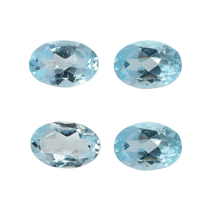 Set Of 4 Skyblue Topaz Oval Cut Cut 6X4 mm Gemstone, 2.16 Ct 8499416 1