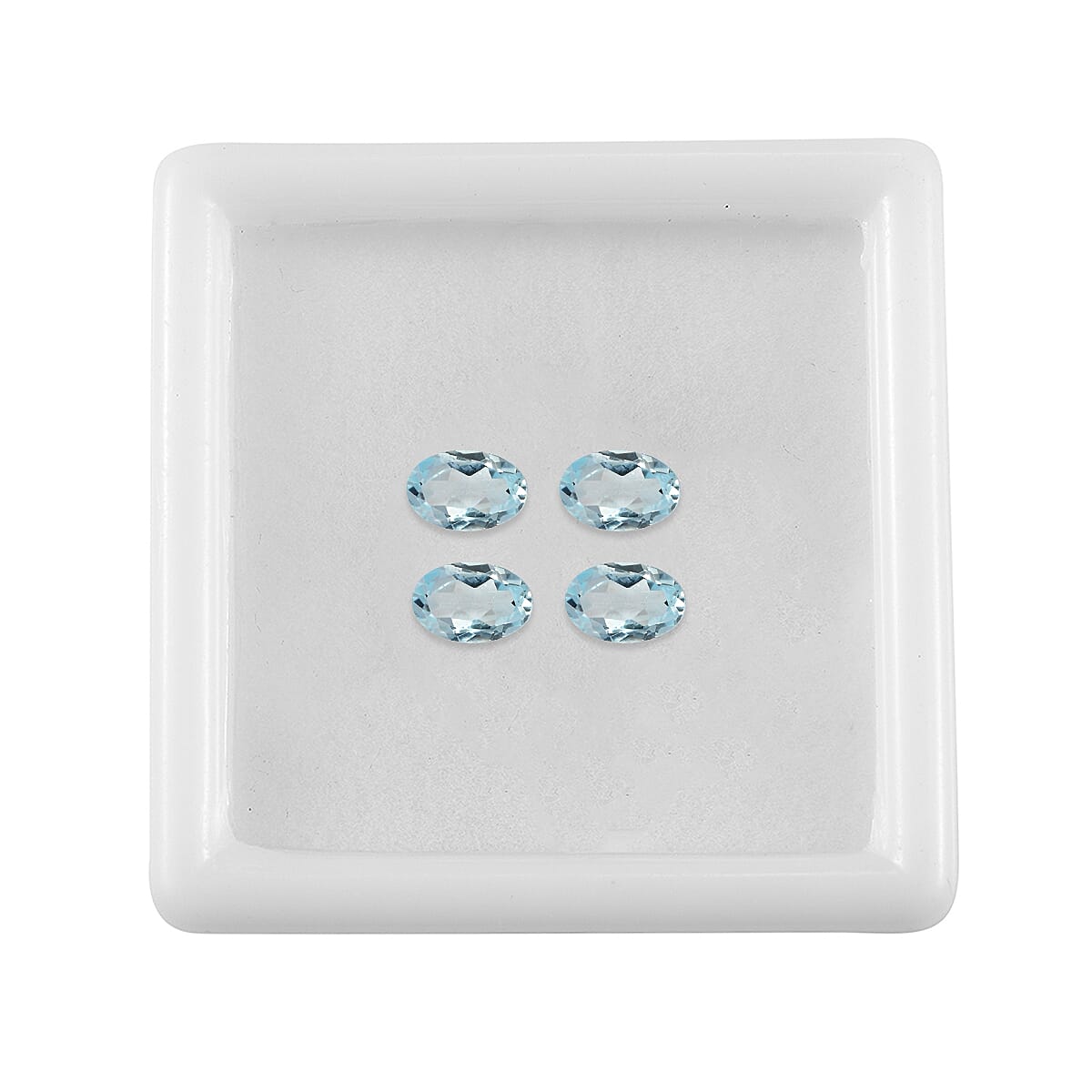 Set Of 4 Skyblue Topaz Oval Cut Cut 6X4 mm Gemstone, 2.16 Ct V32515213 2