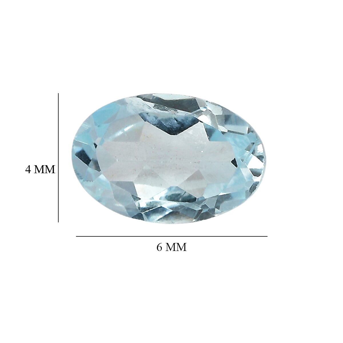 Set Of 4 Skyblue Topaz Oval Cut Cut 6X4 mm Gemstone, 2.16 Ct V32515213 3
