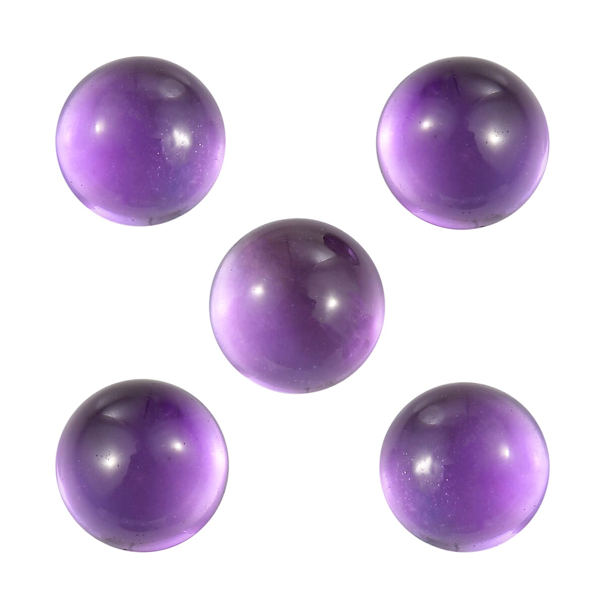 Set Of 5 African Amethyst Round 5 mm Gemstone, 2.70 Ct 8503988 0
