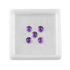 Set Of 5 African Amethyst Round 5 mm Gemstone, 2.70 Ct
