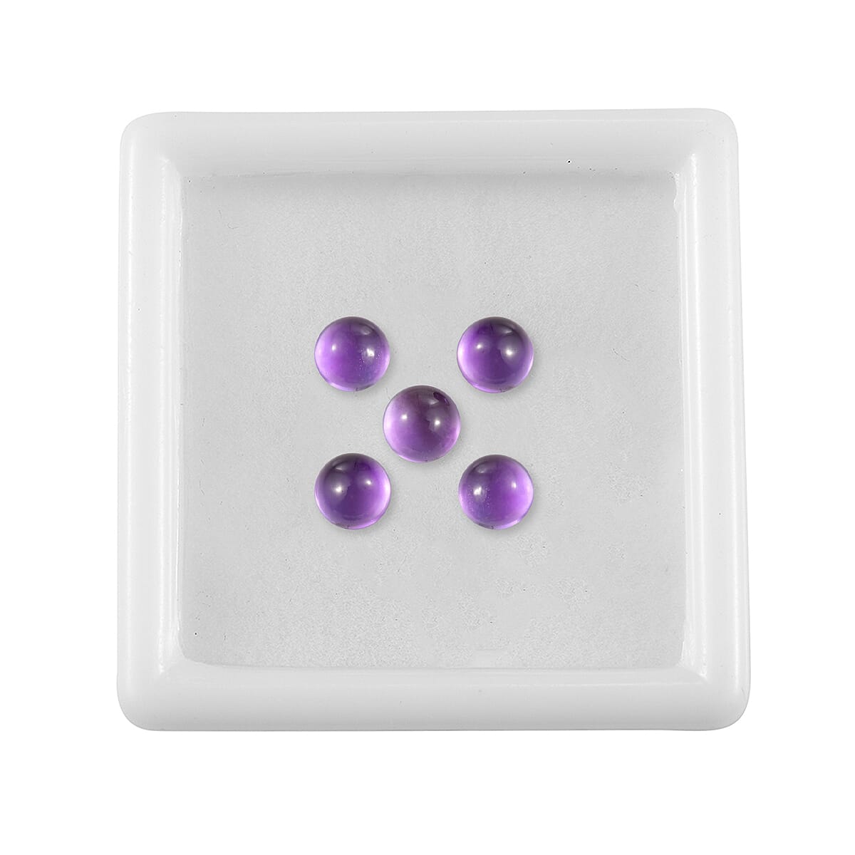 Set Of 5 African Amethyst Round 5 mm Gemstone, 2.70 Ct 8503988 4