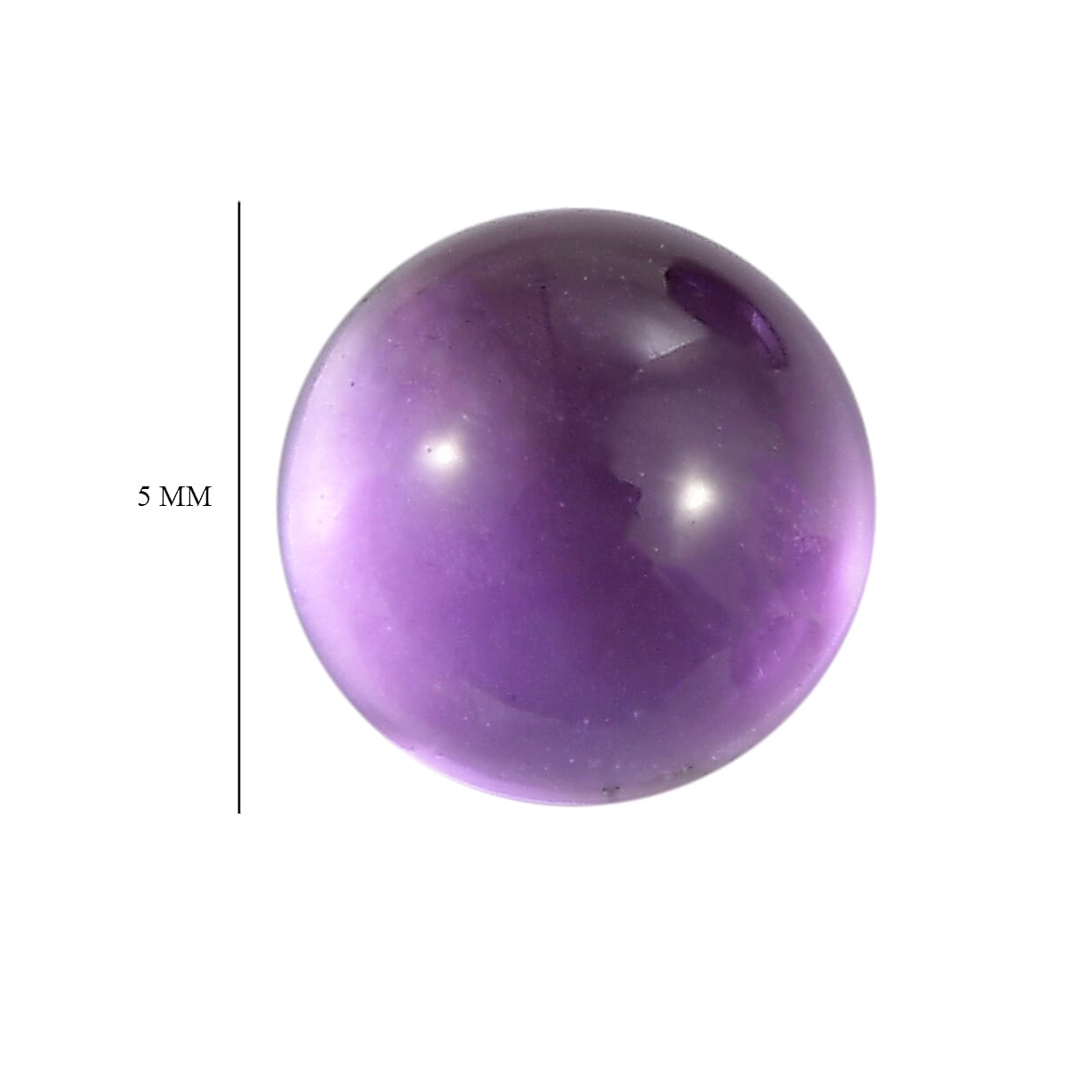Set Of 5 African Amethyst Round 5 mm Gemstone, 2.70 Ct 8503988 5
