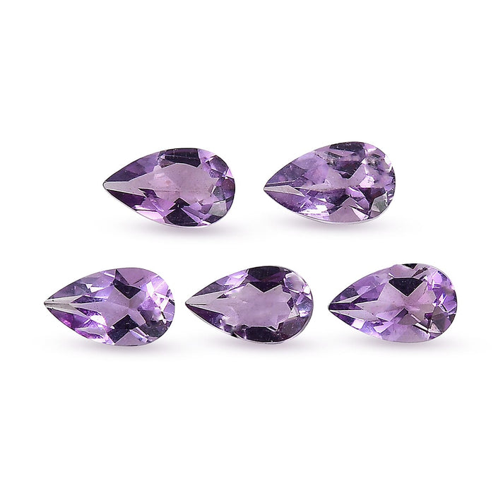 Set Of 5 Pink Amethyst Pear 5X3 mm Gemstone, 0.94 Ct 8511518 1