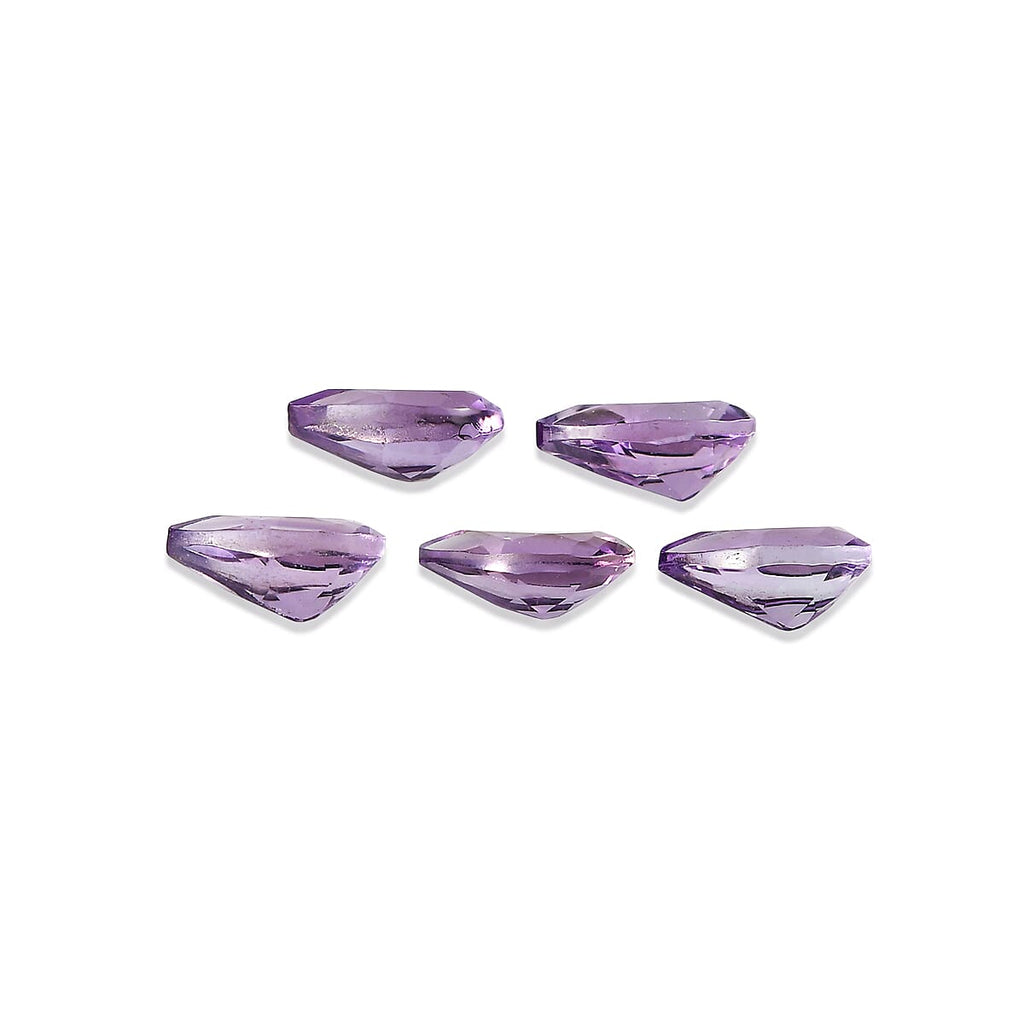 Set Of 5 Pink Amethyst Pear 5X3 mm Gemstone, 0.94 Ct