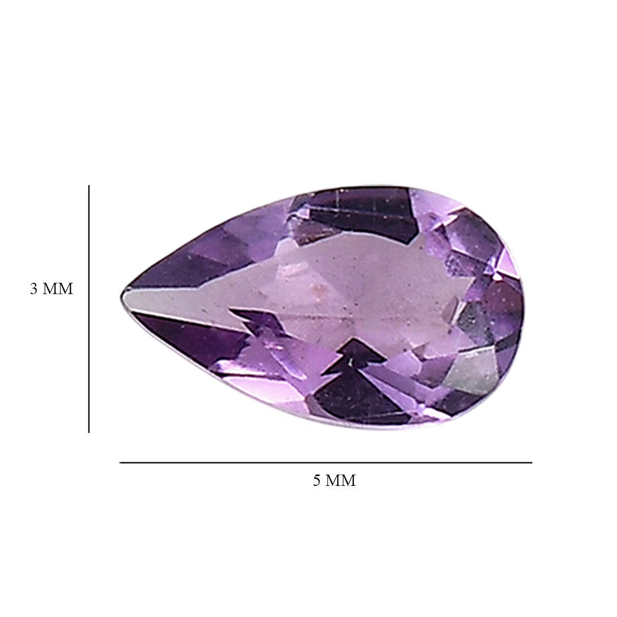 Set Of 5 Pink Amethyst Pear 5X3 mm Gemstone, 0.94 Ct V32520612 5