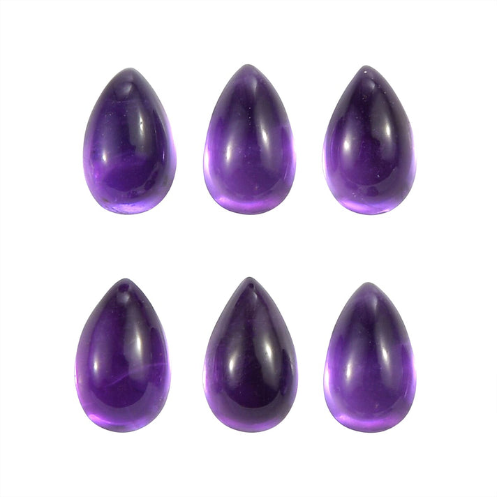 Set Of 6 African Amethyst Pear 5X3 mm Gemstone, 1.45 Ct 8505140 1