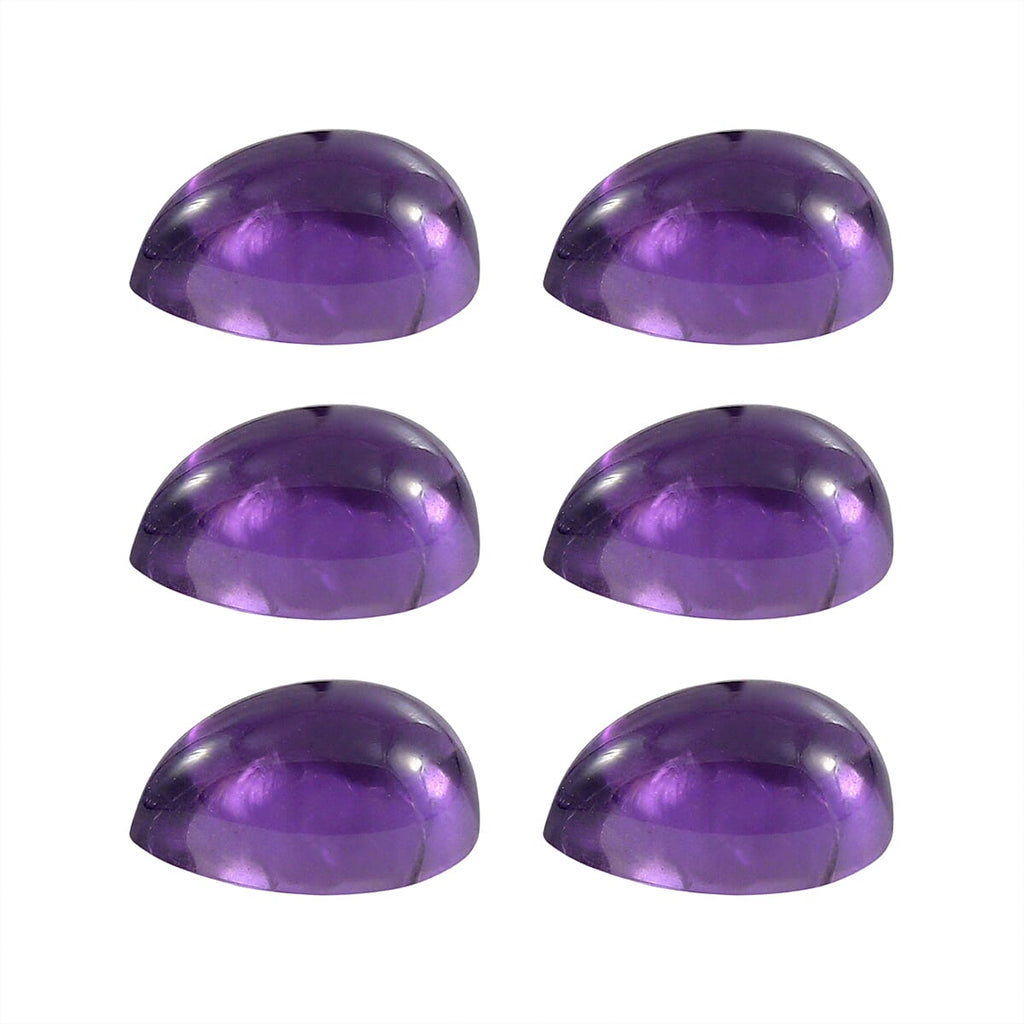 Set Of 6 African Amethyst Pear 5X3 mm Gemstone, 1.45 Ct