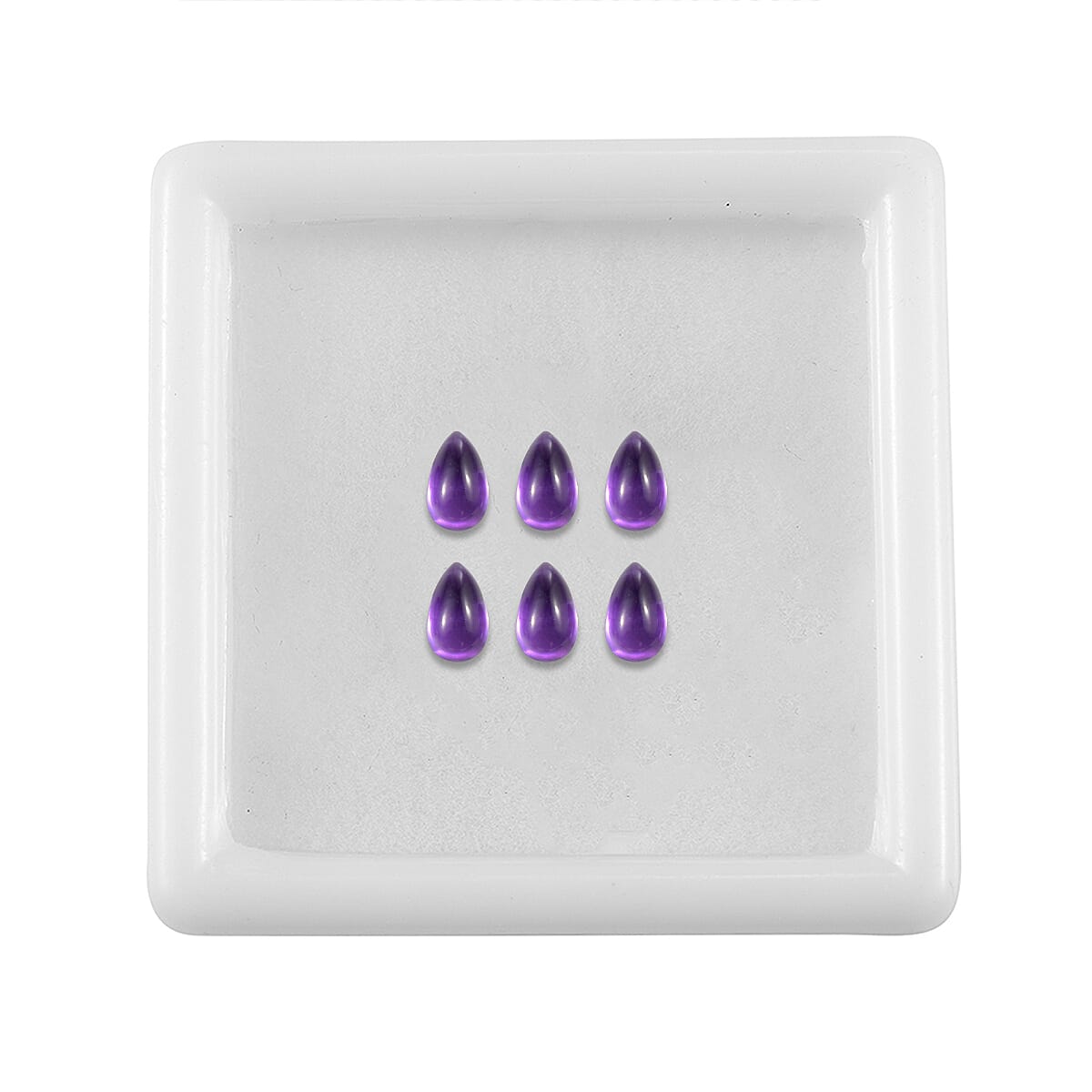 Set Of 6 African Amethyst Pear 5X3 mm Gemstone, 1.45 Ct V32514648 3
