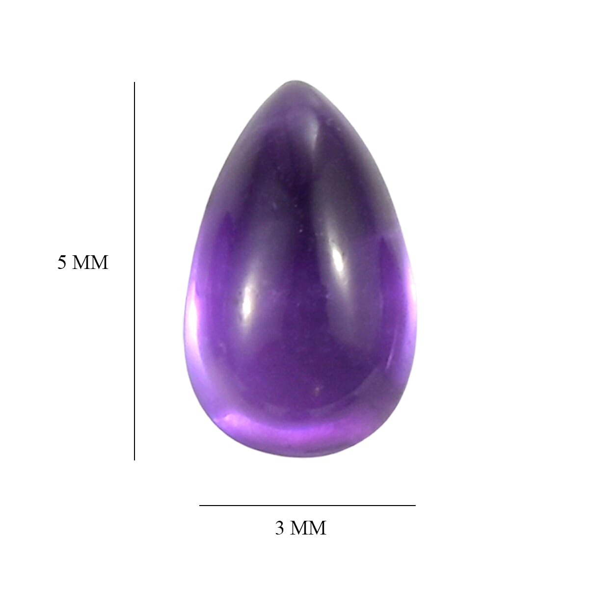 Set Of 6 African Amethyst Pear 5X3 mm Gemstone, 1.45 Ct V32514648 4