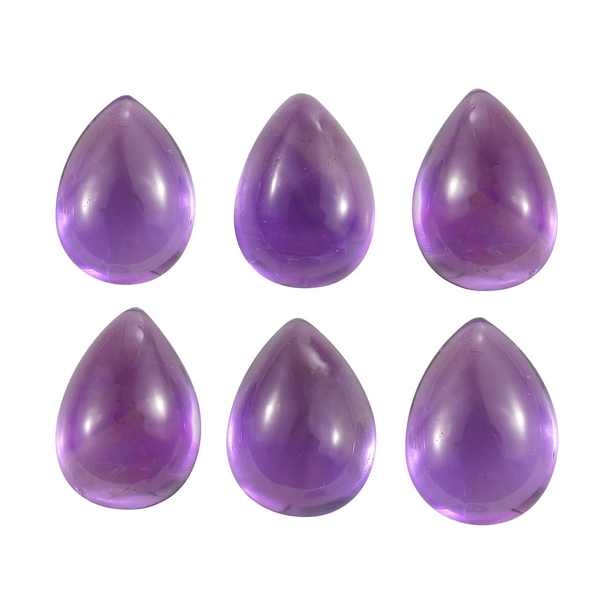 Set Of 6 African Amethyst Pear 7X5 mm Gemstone, 4.87 Ct V32514643 0