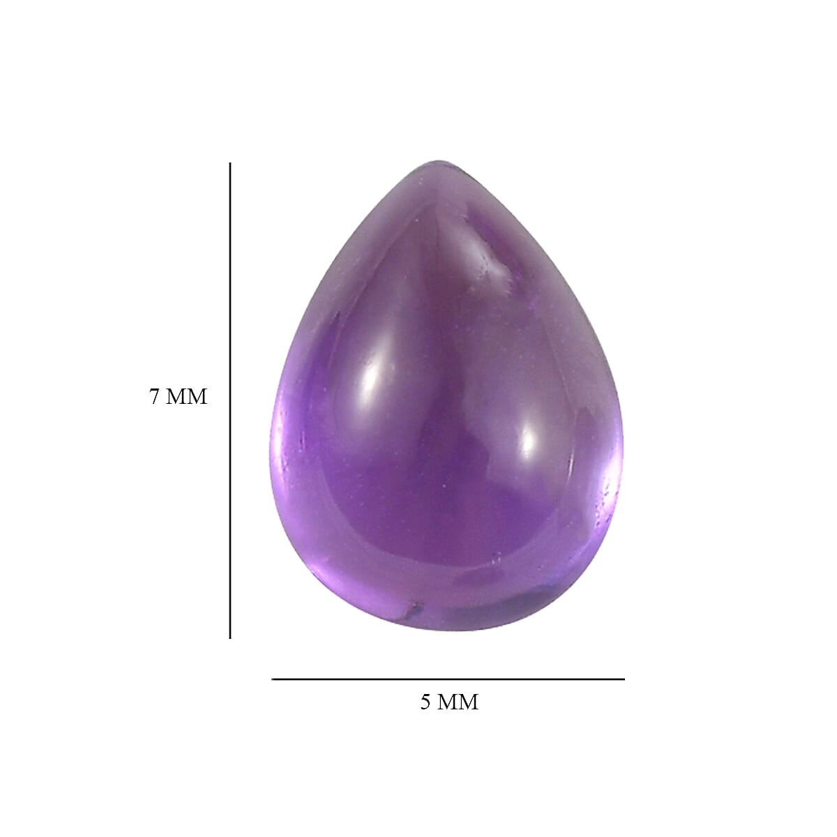 Set Of 6 African Amethyst Pear 7X5 mm Gemstone, 4.87 Ct V32514643 4