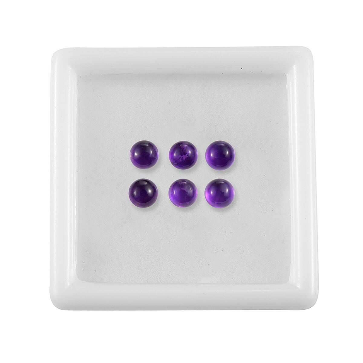 Set Of 6 African Amethyst Round 4.5 mm Gemstone, 2.54 Ct 8503987 4