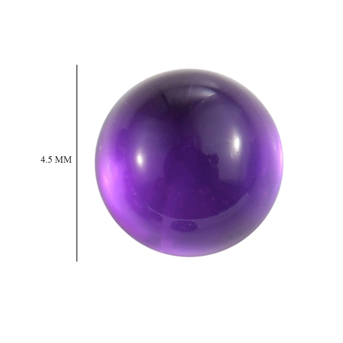 Set Of 6 African Amethyst Round 4.5 mm Gemstone, 2.54 Ct 8503987 5