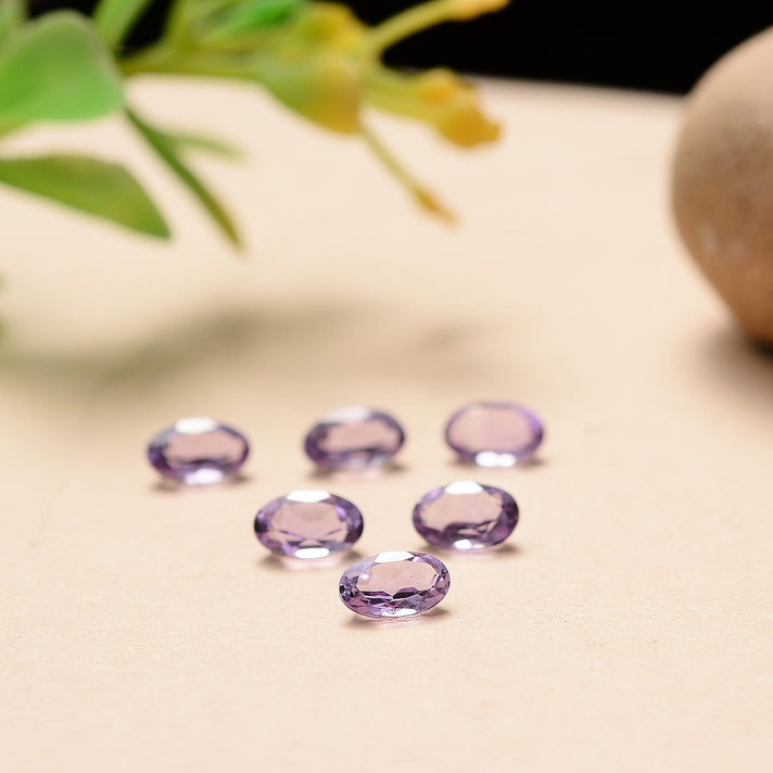 Set Of 6 Pink Amethyst Oval Cut Cut 5X3 mm Gemstone, 1.28 Ct 8511516 2