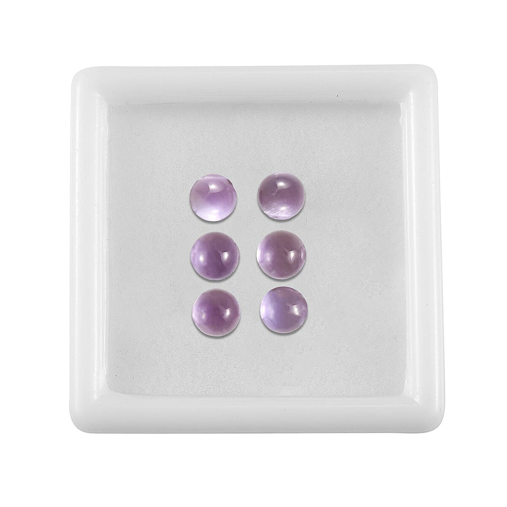 Set Of 6 Pink Amethyst Round 5 mm Gemstone, 3.51 Ct