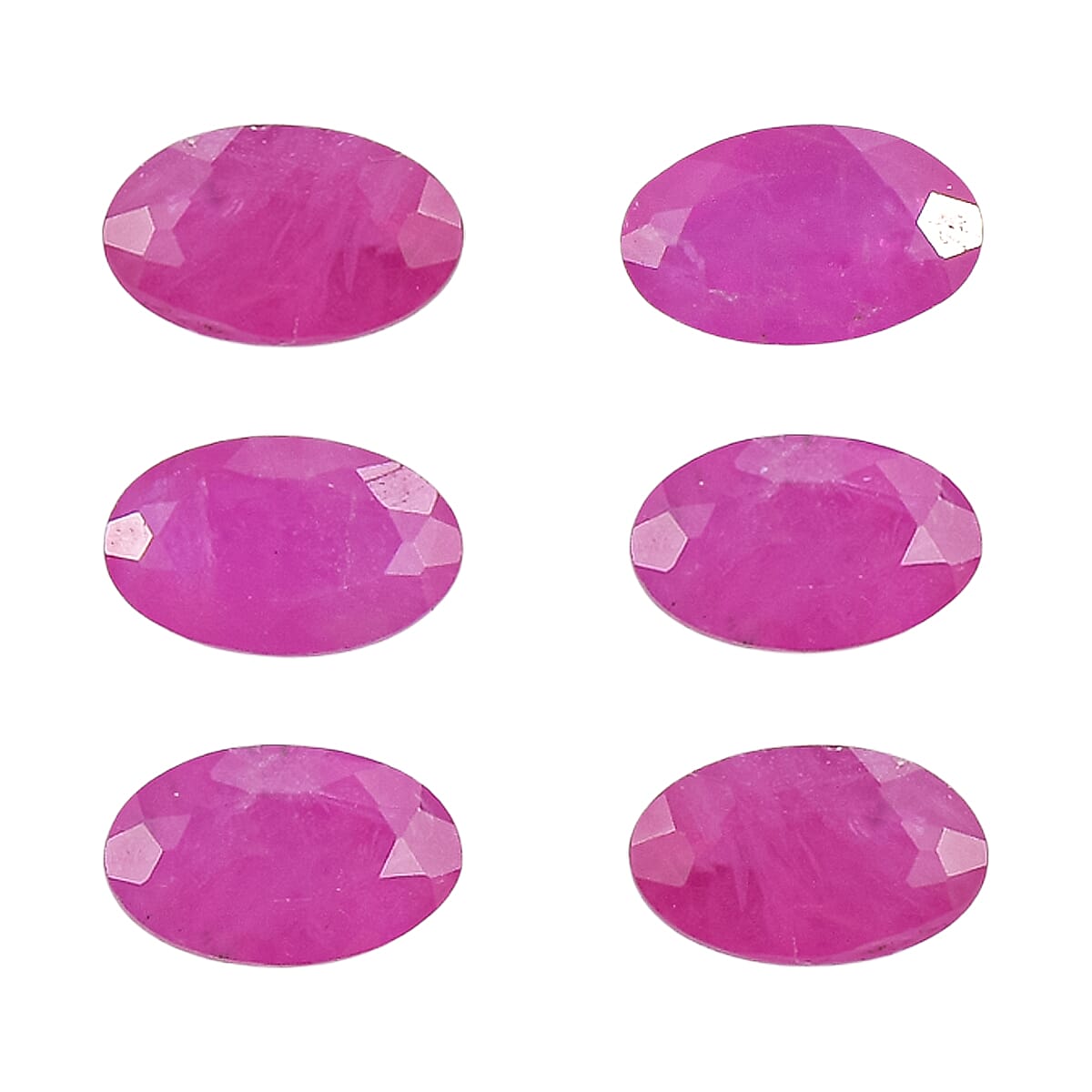 Set Of 6 Raipur Ruby Oval Cut Cut 5X3 mm Gemstone, 1.82 Ct 8502061 0