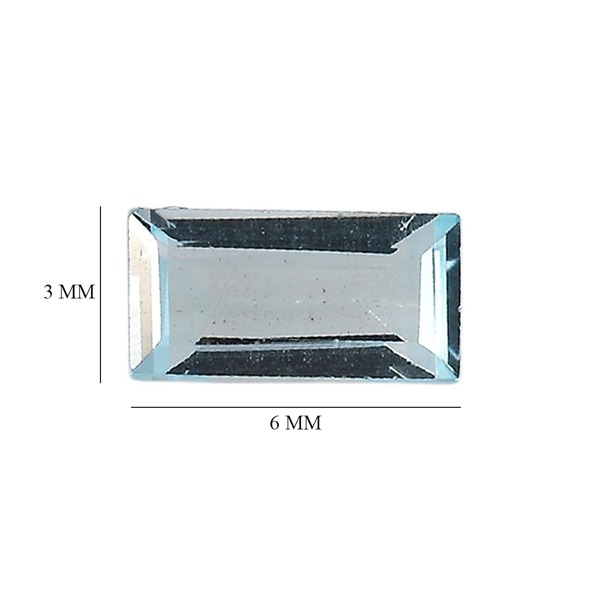 Set Of 6 Skyblue Topaz Baguette 6X3 mm Gemstone, 2.74 Ct V32539167 3