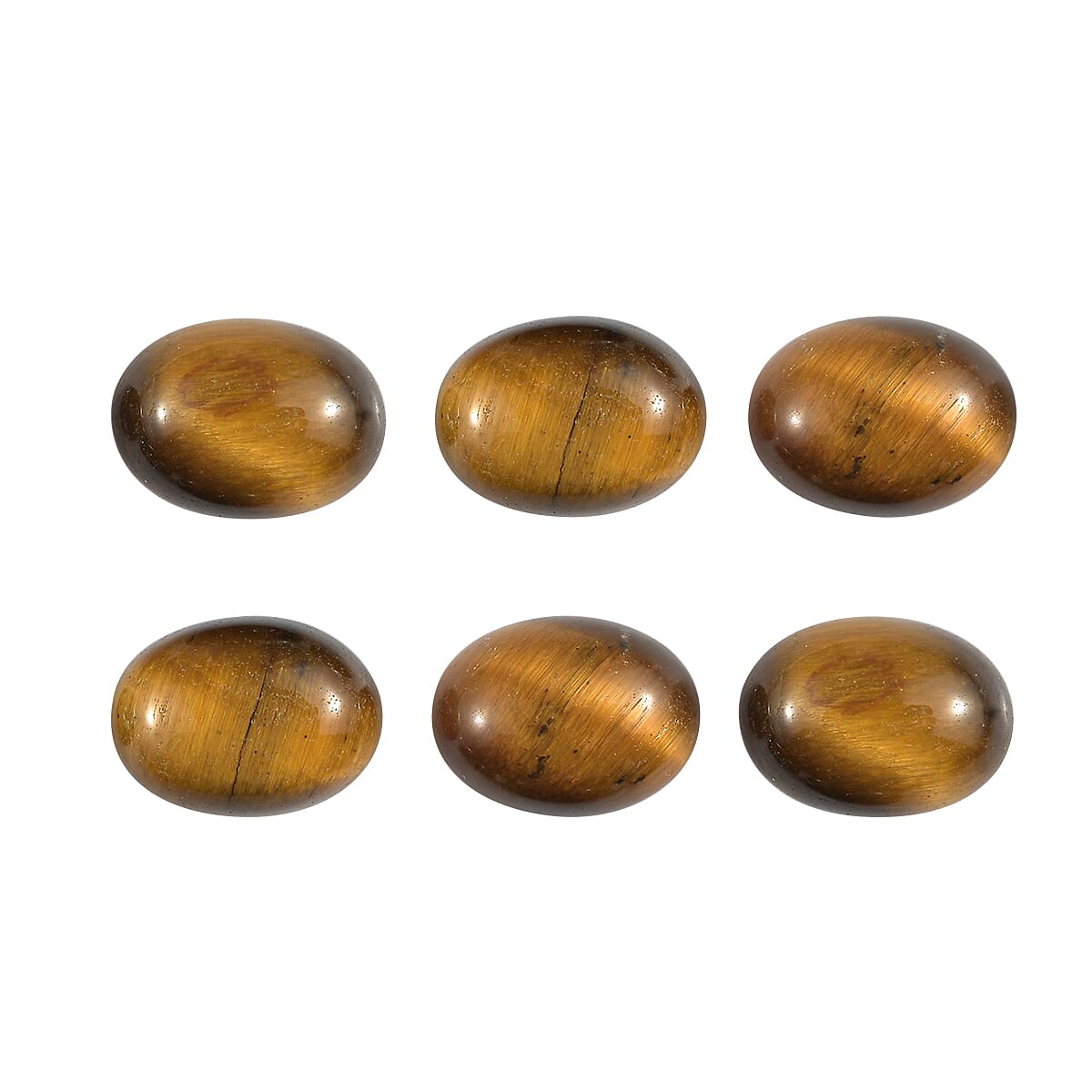 Set Of 6 Tigers Eye Oval Cut Cut 8X6 mm Gemstone, 8.11 Ct 8499464 0