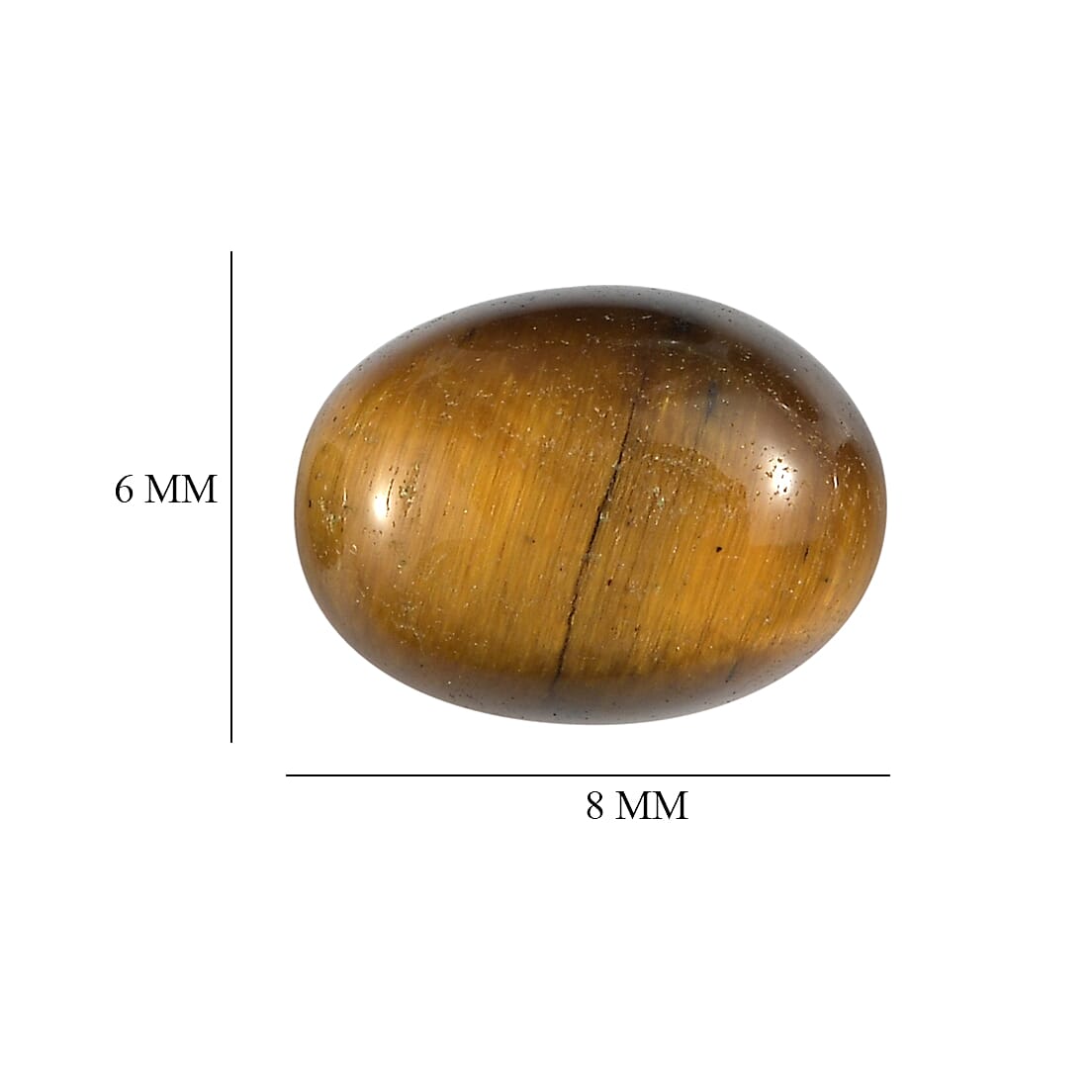 Set Of 6 Tigers Eye Oval Cut Cut 8X6 mm Gemstone, 8.11 Ct 8499464 3