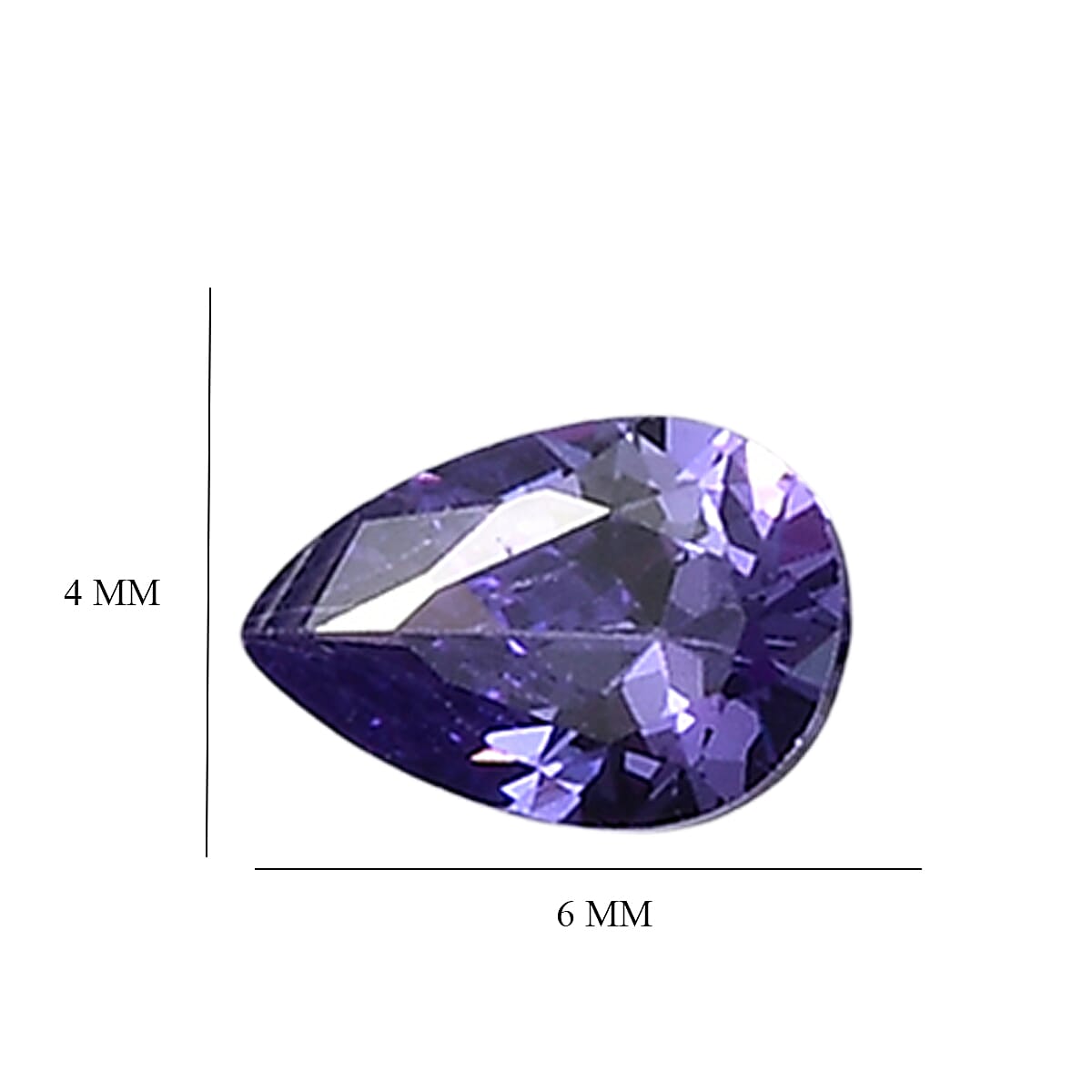 Set Of 8 Blue Cubic Zirconia Pear 6X4 mm Gemstone, 4.80 Ct V32515697 5
