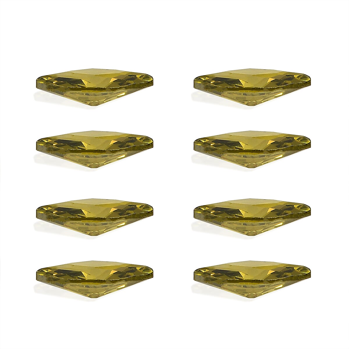 Set Of 8 Peridot Cubic Zirconia Marquee 5X2.5 mm Gemstone, 1.68 Ct 8511508 3