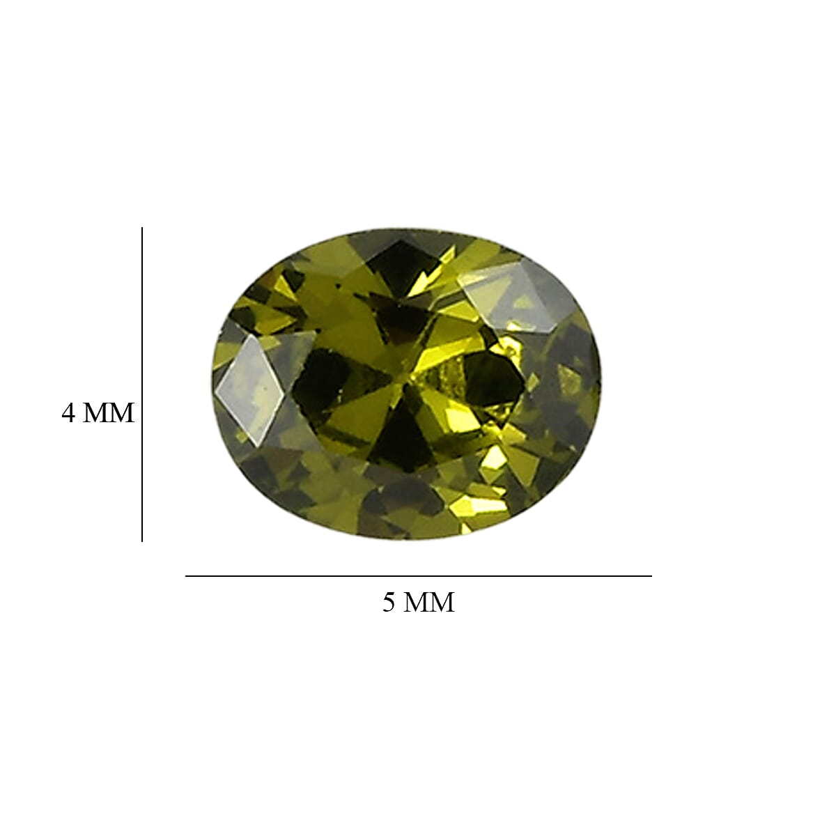 Set Of 8 Peridot Cubic Zirconia Oval Cut Cut 5X4 mm Gemstone, 4.39 Ct 8499523 3