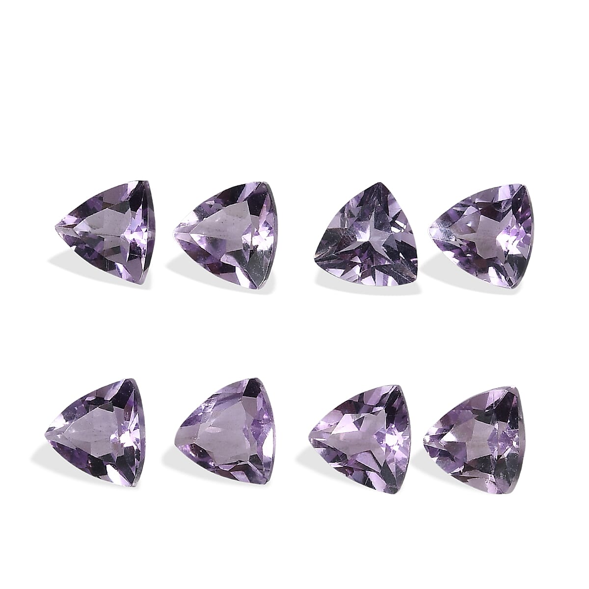Set Of 8 Pink Amethyst Trillion 4 mm Gemstone, 1.59 Ct V32491845 0