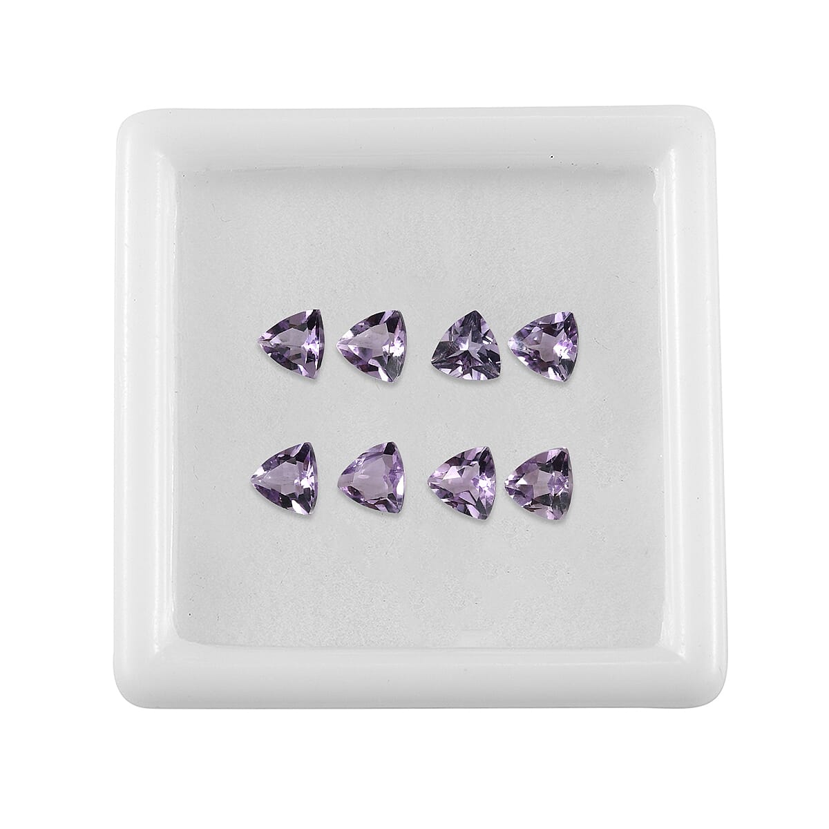 Set Of 8 Pink Amethyst Trillion 4 mm Gemstone, 1.59 Ct V32491845 4