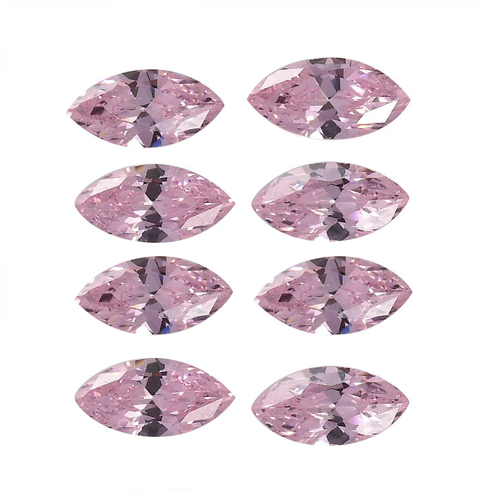 Set Of 8 Pink Cubic Zirconia Marquee 5X2.5 mm Gemstone, 1.89 Ct 8505917 1