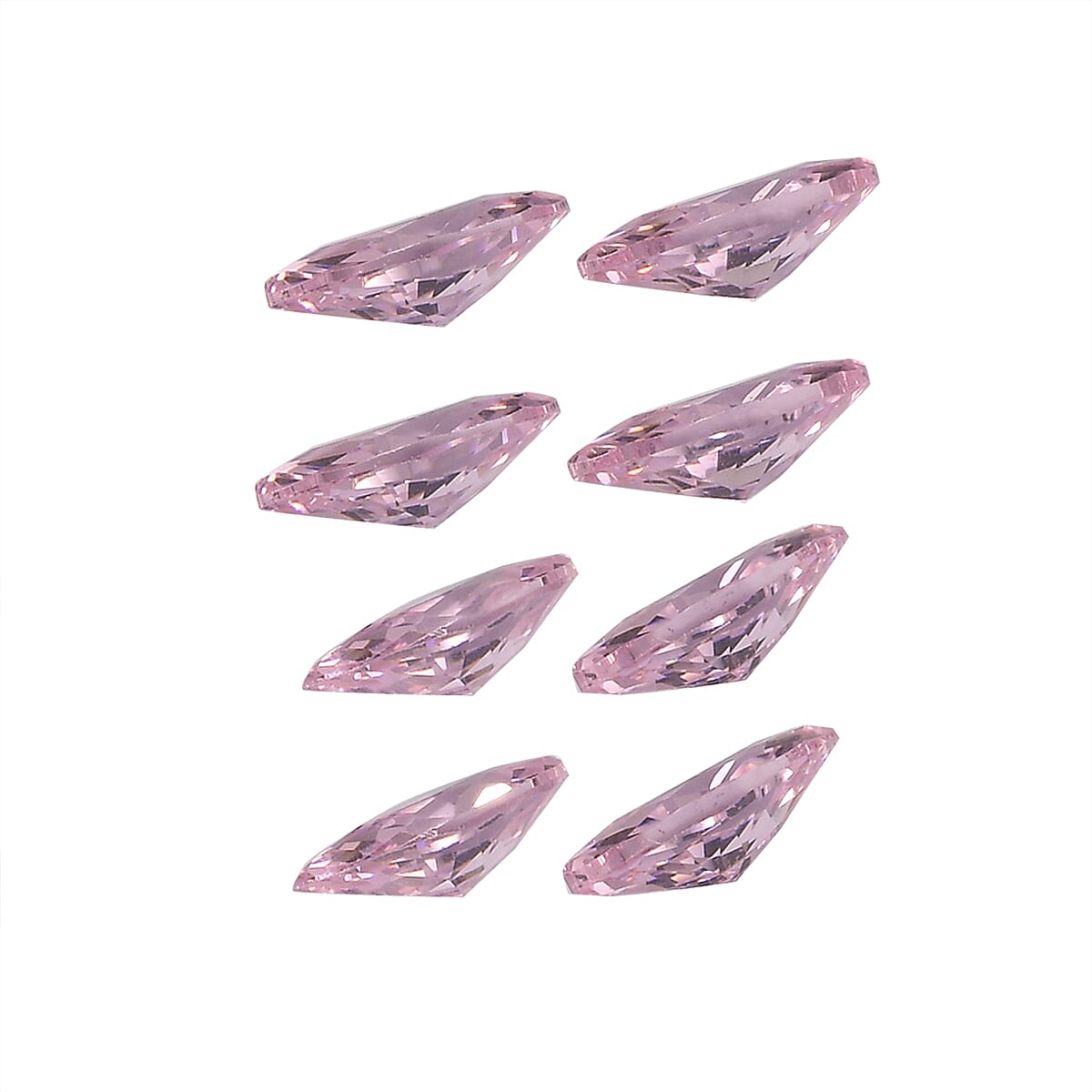 Set Of 8 Pink Cubic Zirconia Marquee 5X2.5 mm Gemstone, 1.89 Ct V32514639 2